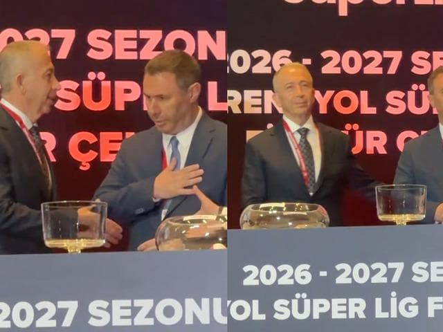 Kura çekiminde Galatasaray ile Fenerbahçe arasında gerilim! Elini sıkmadı, havada bıraktı